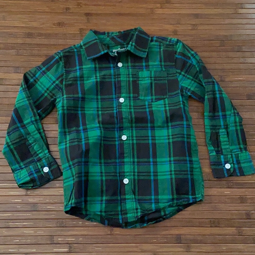 Boys Garanimals  5T Long sleeve button down plaid shirt